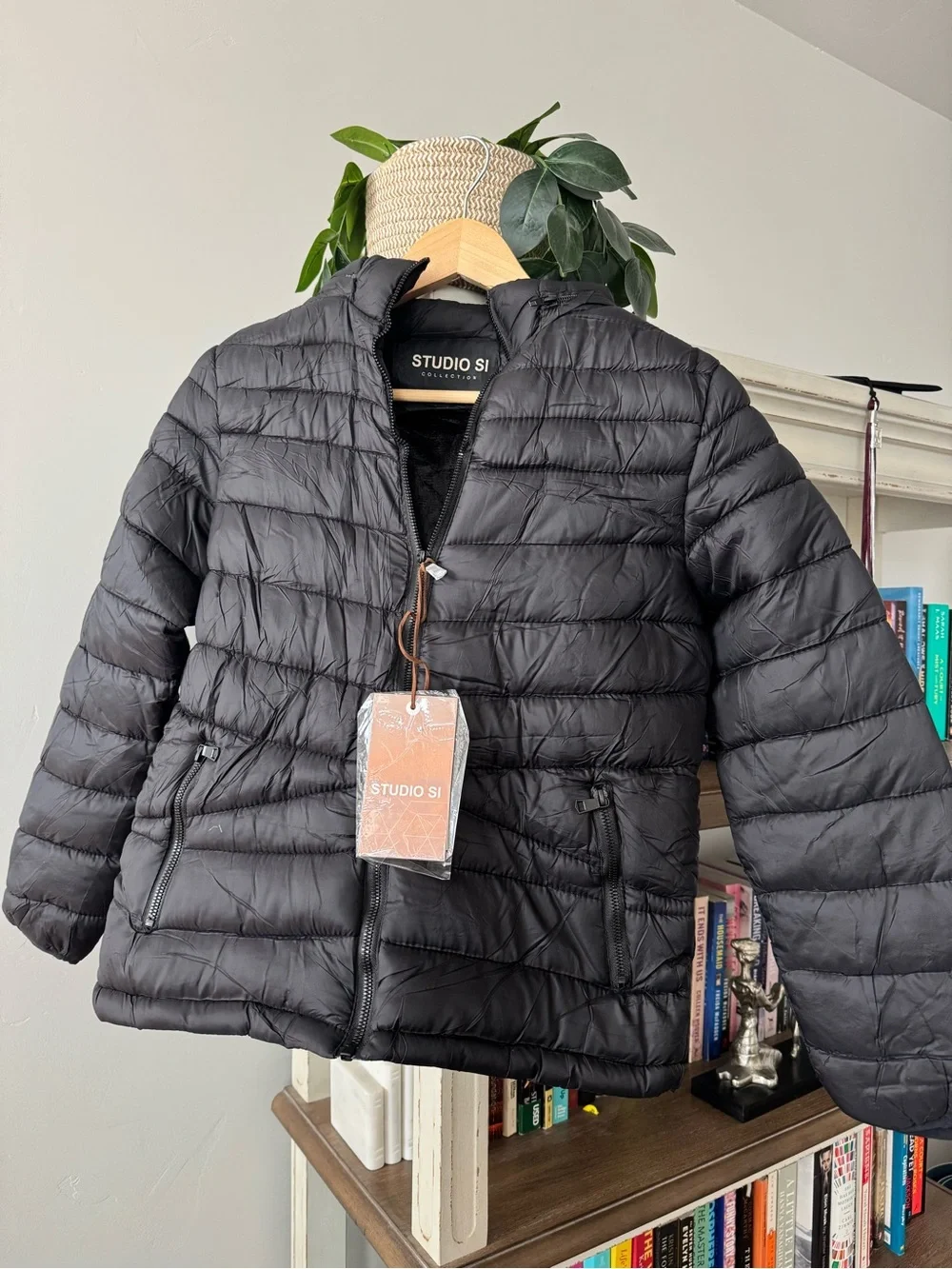 Studio SI Kids Black Packable Puffer Jacket 16Y